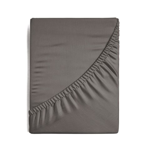 Prześcieradło satynowe z gumką 140x200 Nova popielate na wysoki materac 30 cm Eurofirany Prześcieradło satynowe z gumką 140x200 Nova popielate na wysoki materac 30 cm Eurofirany