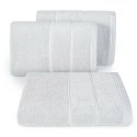 Ręcznik Mari 50x90 srebrny z welurową bordiurą 500g/m2 Eurofirany Ręcznik Mari 50x90 srebrny z welurową bordiurą 500g/m2 Eurofirany