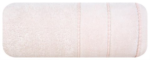 Ręcznik Mari 70x140 różowy jasny z welurową bordiurą 500g/m2 Eurofirany
