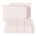 Ręcznik Mari 70x140 różowy jasny z welurową bordiurą 500g/m2 Eurofirany