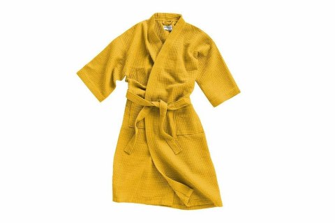 Szlafrok gofrowany musztardowy S/M bawełniany Kimono Gofer Szlafrok gofrowany musztardowy S/M bawełniany Kimono Gofer