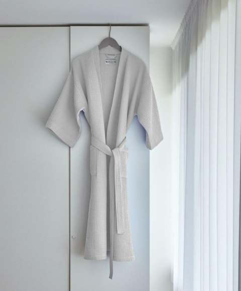 Szlafrok gofrowany szary S/M bawełniany Kimono Gofer Szlafrok gofrowany szary S/M bawełniany Kimono Gofer