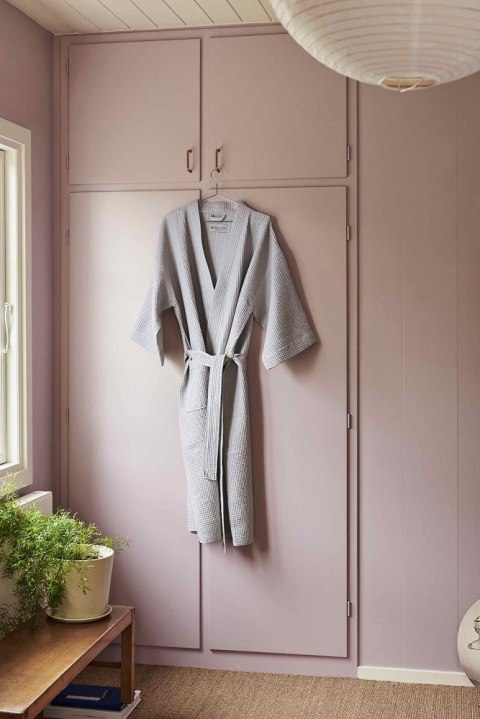 Szlafrok gofrowany szary S/M bawełniany Kimono Gofer Szlafrok gofrowany szary S/M bawełniany Kimono Gofer