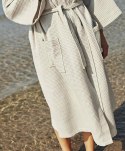 Szlafrok gofrowany szary S/M bawełniany Kimono Gofer Szlafrok gofrowany szary S/M bawełniany Kimono Gofer