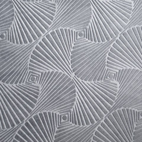 Zasłona 140x250 Ellen stalowa welurowa gotowa na przelotkach wzór geometryczny Zasłona 140x250 Ellen stalowa welurowa gotowa na przelotkach wzór geometryczny