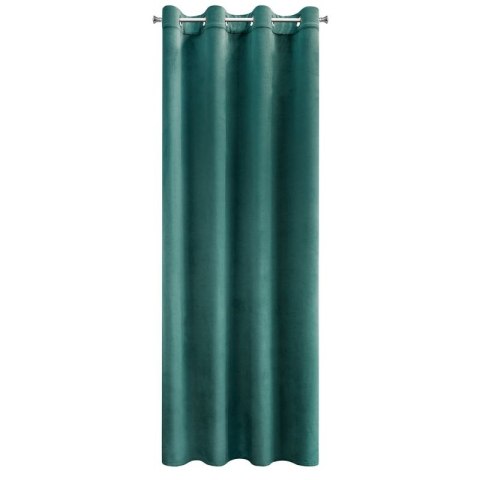 Zasłona gotowa na przelotkach 140x250 turkusowa ciemna welurowa Rosa Zasłona gotowa na przelotkach 140x250 turkusowa ciemna welurowa Rosa