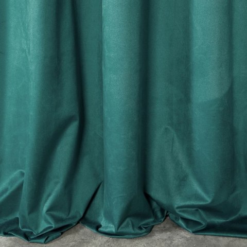 Zasłona gotowa na przelotkach 140x250 turkusowa ciemna welurowa Rosa Zasłona gotowa na przelotkach 140x250 turkusowa ciemna welurowa Rosa