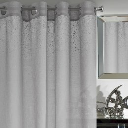 Firana 140x250 Madlen srebrna cekiny gotowa na przelotkach Eurofirany