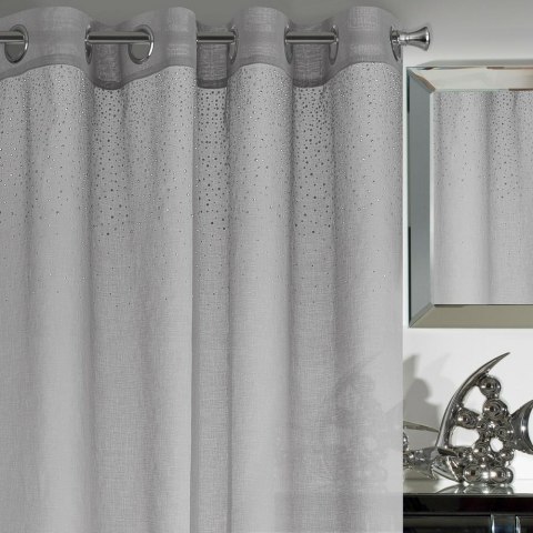 Firana 140x250 Madlen srebrna cekiny gotowa na przelotkach Eurofirany Firana 140x250 Madlen srebrna cekiny gotowa na przelotkach Eurofirany