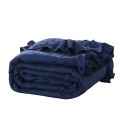 Narzuta z falbanką 160x220 Ruffy granatowa falbanka romby glamour dekoracyjna