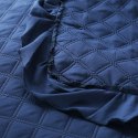 Narzuta z falbanką 240x220 Ruffy granatowa falbanka romby glamour dekoracyjna