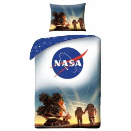 Pościel bawełniana 140x200 Nasa kosmos kosmonauci rakieta 5995 poszewka 70x90 astronauta planety gwiazdy statek kosmiczny młodzi
