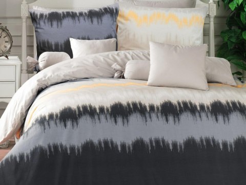 Pościel bawełniana 200x220 Vibe Grey kremowa grafitowa żółta pasy Cottonlove Exclusive Pościel bawełniana 200x220 Vibe Grey kremowa grafitowa żółta pasy Cottonlove Exclusive