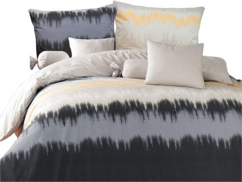 Pościel bawełniana 200x220 Vibe Grey kremowa grafitowa żółta pasy Cottonlove Exclusive Pościel bawełniana 200x220 Vibe Grey kremowa grafitowa żółta pasy Cottonlove Exclusive