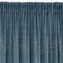 Zasłona 140x270 Aurora granatowa ciemna cekiny welurowa gotowa na taśmie Eurofirany Zasłona 140x270 Aurora granatowa ciemna cekiny welurowa gotowa na taśmie Eurofirany