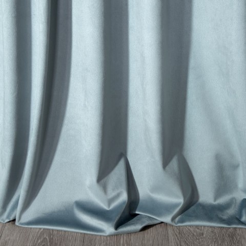 Zasłona 140x270 Melanie morska welurowa gotowa na taśmie Eurofirany Zasłona 140x270 Melanie morska welurowa gotowa na taśmie Eurofirany