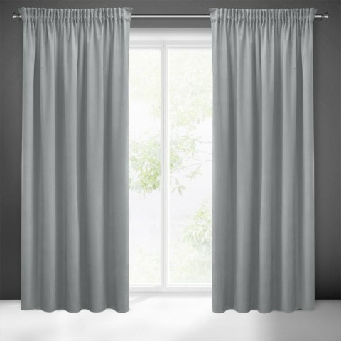 Zasłona 140x270 Sibel srebrna welurowa gotowa na taśmie Pierre Cardin Zasłona 140x270 Sibel srebrna welurowa gotowa na taśmie Pierre Cardin