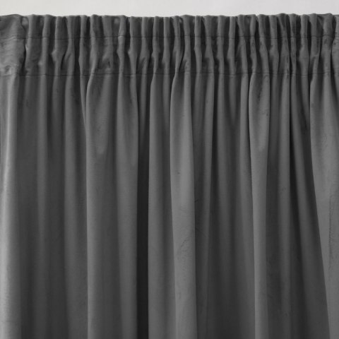 Zasłona 140x270 Sibel stalowa welurowa gotowa na taśmie Pierre Cardin Zasłona 140x270 Sibel stalowa welurowa gotowa na taśmie Pierre Cardin
