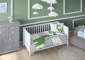 Pościel bambusowa 100x135 Dinozaury biała szara zielona paski 3527 A Dino do łóżeczka dwustronna poszewka 40x60 6091 Pościel bambusowa 100x135 Dinozaury biała szara zielona paski 3527 A Dino do łóżeczka dwustronna poszewka 40x60 6091