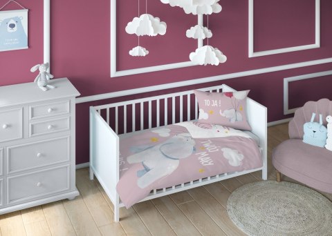 Pościel bambusowa 100x135 Słoń słonik różowa biała 3525 B do łóżeczka dwustronna poszewka 40x60 6039 Pościel bambusowa 100x135 Słoń słonik różowa biała 3525 B do łóżeczka dwustronna poszewka 40x60 6039