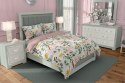 Pościel bawełniana 220x200 Eufloria 007 kwiaty liście różowa dwustronna Pościel bawełniana 220x200 Eufloria 007 kwiaty liście różowa dwustronna