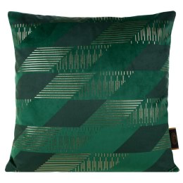 Poszewka dekoracyjna 45x45 Blink 4B zielona ciemna geometria welurowa Eurofirany
