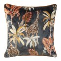 Poszewka dekoracyjna 45x45 Velvet 22 liście palmy żyrafa botanika czarna ruda welurowa Eurofirany Poszewka dekoracyjna 45x45 Velvet 22 liście palmy żyrafa botanika czarna ruda welurowa Eurofirany