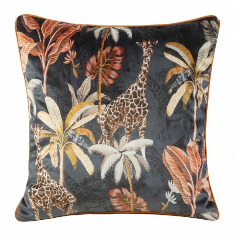 Poszewka dekoracyjna 45x45 Velvet 22 liście palmy żyrafa botanika czarna ruda welurowa Eurofirany Poszewka dekoracyjna 45x45 Velvet 22 liście palmy żyrafa botanika czarna ruda welurowa Eurofirany