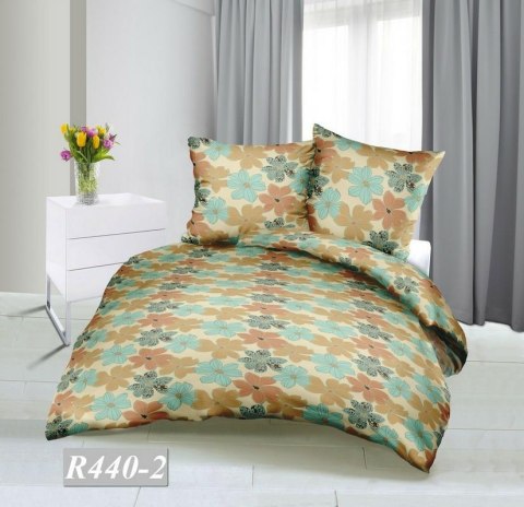 Poszewka z kory 70x80 R440/2 kwiaty beżowa niebieska zapinana na guziki 100% bawełna Poszewka z kory 70x80 R440/2 kwiaty beżowa niebieska zapinana na guziki 100% bawełna