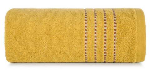 Ręcznik 30x50 Fiore musztardowy 500g/m2 frotte ozdobiony bordiurą w postaci cienkich paseczków Eurofirany Ręcznik 30x50 Fiore musztardowy 500g/m2 frotte ozdobiony bordiurą w postaci cienkich paseczków Eurofirany