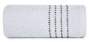 Ręcznik 70x140 Fiore srebrny 500g/m2 frotte ozdobiony bordiurą w postaci cienkich paseczków Eurofirany Ręcznik 70x140 Fiore srebrny 500g/m2 frotte ozdobiony bordiurą w postaci cienkich paseczków Eurofirany