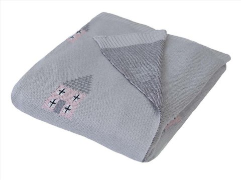 Kocyk bambusowy 80x100 Pattern szary domki 3 w pudełku dziecięcy niemowlęcy Kocyk bambusowy 80x100 Pattern szary domki 3 w pudełku dziecięcy niemowlęcy