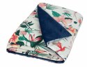 Kocyk dziecięcy 75x100 Velvet 6 kwiaty granatowy biały botanika bawełniany niemowlęcy Kocyk dziecięcy 75x100 Velvet 6 kwiaty granatowy biały botanika bawełniany niemowlęcy