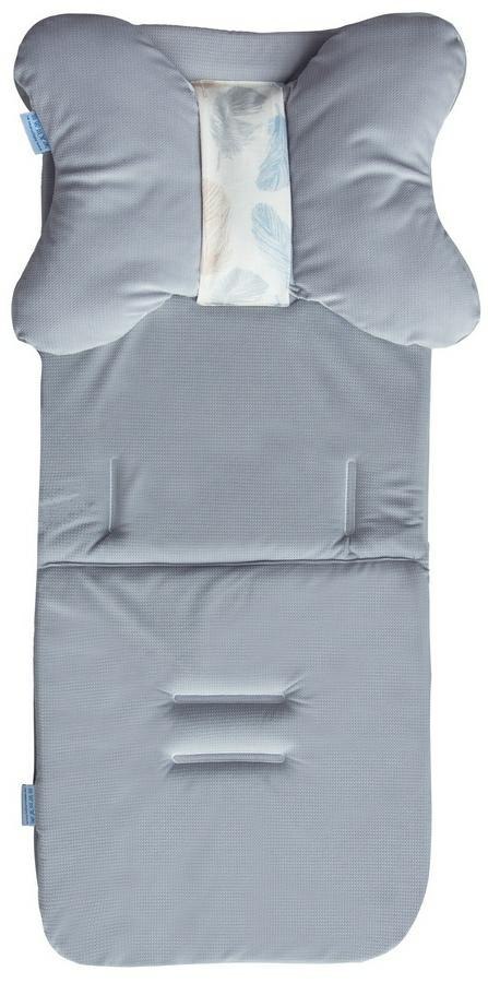 Nakładka redukująca nacisk Iris 32x75 do wózka i fotelika piórka 8 kremowa szara niebieska dziecięca poduszka motylek Nakładka redukująca nacisk Iris 32x75 do wózka i fotelika piórka 8 kremowa szara niebieska dziecięca poduszka motylek