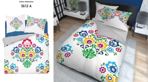 Pościel bawełniana 160x200 3612 A Łowicka wycinanka biała szara kolorowa kwiaty kurpiowska dwustronna Holland Home 2 Pościel bawełniana 160x200 3612 A Łowicka wycinanka biała szara kolorowa kwiaty kurpiowska dwustronna Holland Home 2