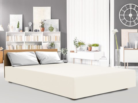 Prześcieradło jersey elastan 220x200 z gumką ekri ekologia na wysoki materac 25 cm Luxury Prześcieradło jersey elastan 220x200 z gumką ekri ekologia na wysoki materac 25 cm Luxury