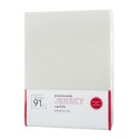 Prześcieradło jersey z gumką 140x200 kremowe na wysoki materac 30 cm 125 g/m2