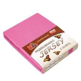 Prześcieradło jersey z gumką 160x220 amarantowe 021 grube 150g/m2 KARO