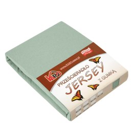 Prześcieradło jersey z gumką 160x220 oliwkowe 013 grube 150g/m2 KARO