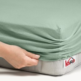 Prześcieradło jersey z gumką 160x220 oliwkowe 013 grube 150g/m2 KARO