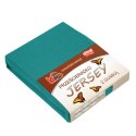 Prześcieradło jersey z gumką 160x220 turkusowe ciemne 016 grube 150g/m2 KARO Prześcieradło jersey z gumką 160x220 turkusowe ciemne 016 grube 150g/m2 KARO