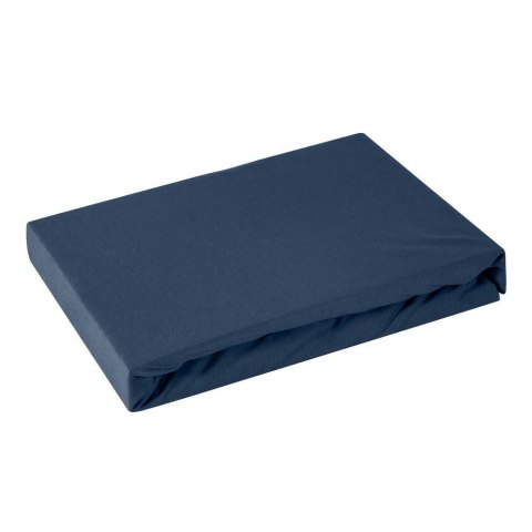 Prześcieradło jersey z gumką 220x200 granatowe na wysoki materac 30 cm 125 g/m2 Prześcieradło jersey z gumką 220x200 granatowe na wysoki materac 30 cm 125 g/m2