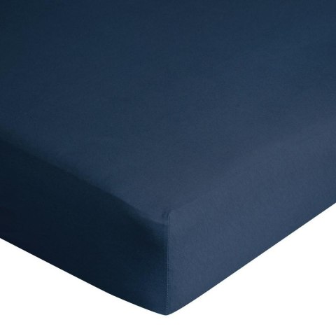 Prześcieradło jersey z gumką 220x200 granatowe na wysoki materac 30 cm 125 g/m2 Prześcieradło jersey z gumką 220x200 granatowe na wysoki materac 30 cm 125 g/m2
