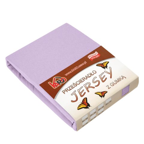 Prześcieradło jersey z gumką 220x240 wrzosowe 036 grube 150g/m2 KARO Prześcieradło jersey z gumką 220x240 wrzosowe 036 grube 150g/m2 KARO