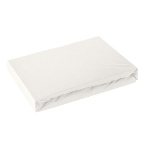 Prześcieradło jersey z gumką 240x220 kremowe na wysoki materac 30 cm 125 g/m2 Prześcieradło jersey z gumką 240x220 kremowe na wysoki materac 30 cm 125 g/m2