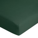 Prześcieradło jersey z gumką 240x220 zielone ciemne na wysoki materac 30 cm 125 g/m2
