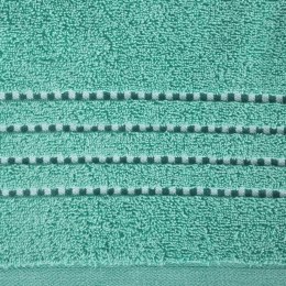 Ręcznik 30x50 Fiore miętowy 500g/m2 frotte ozdobiony bordiurą w postaci cienkich paseczków Eurofirany