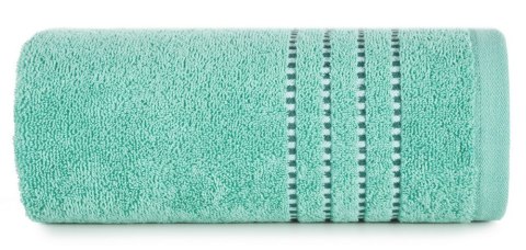 Ręcznik 70x140 Fiore miętowy 500g/m2 frotte ozdobiony bordiurą w postaci cienkich paseczków Eurofirany Ręcznik 70x140 Fiore miętowy 500g/m2 frotte ozdobiony bordiurą w postaci cienkich paseczków Eurofirany