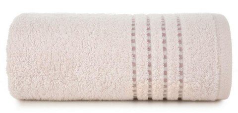 Ręcznik 70x140 Fiore różowy jasny 500g/m2 frotte ozdobiony bordiurą w postaci cienkich paseczków Eurofirany Ręcznik 70x140 Fiore różowy jasny 500g/m2 frotte ozdobiony bordiurą w postaci cienkich paseczków Eurofirany