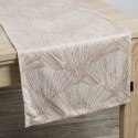 Obrus 40x140 Goja kremowy bieżnik liście miłorzębu Pierre Cardin z błyszczącym nadrukiem welurowy Eurofirany Obrus 40x140 Goja kremowy bieżnik liście miłorzębu Pierre Cardin z błyszczącym nadrukiem welurowy Eurofirany